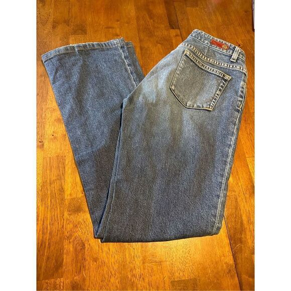 AG Adriano Goldschmied The Gemini Low Rise Straight Leg Denim Jeans Size 28 - Picture 1 of 13